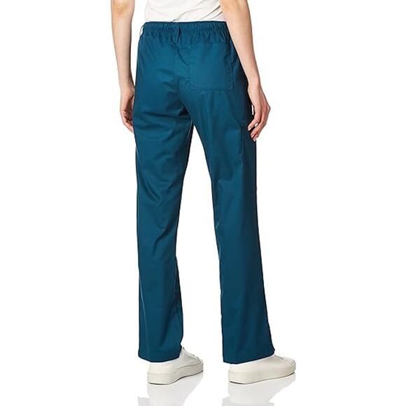 NWT Wonder Wink Caribbean Blue Green Straight Leg Cargo Scrub Pants Size XXS - Picture 3 of 4